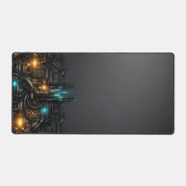 Cyberpunk Industrial Scavenger Tech Desk Mat