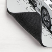 Cyberpunk Ink Car Illustration Muismat (Hoek)