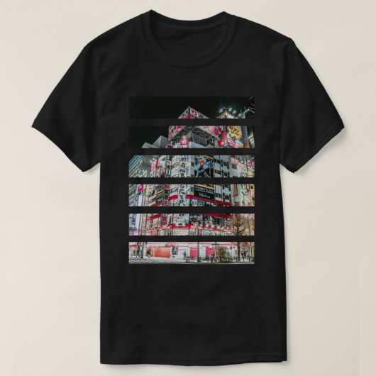Cyberpunk Japan Cityscape T-shirt (Design voorkant)