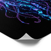 Cyberpunk Jellyfish – Neon Bioluminescent Deep Sea Poster (Hoek)