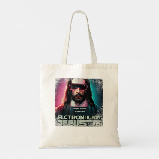  Cyberpunk Jesus Futuristic Religies Chris Tote Bag (Achterkant)