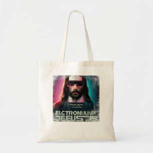 Cyberpunk Jesus Futuristic Religies Chris Tote Bag