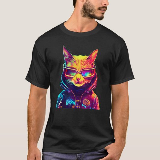 Cyberpunk Kat 6 T-shirt (Voorkant)