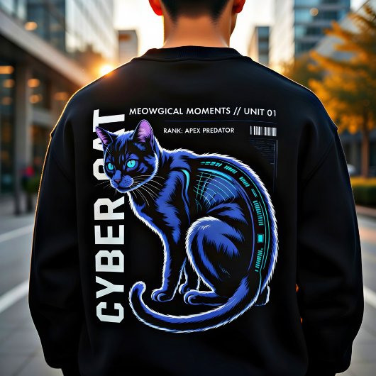Cyberpunk Kat Cute Cadeau voor Sci-Fi Fans Trui
