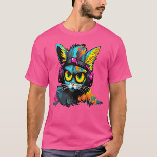 Cyberpunk Kat Dj Edm Festival Raver T-shirt