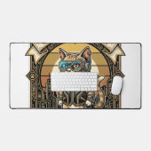 Cyberpunk Kat Kat Cyberpunk Vintage Bureaumat (Keyboard & Muis)