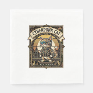 Cyberpunk Kat Kat Cyberpunk Vintage Servet