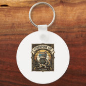 Cyberpunk Kat Kat Cyberpunk Vintage Sleutelhanger (Voorkant)