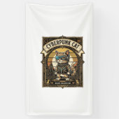 Cyberpunk Kat Kat Cyberpunk Vintage Spandoek (Verticaal)