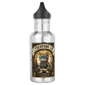 Cyberpunk Kat Kat Cyberpunk Vintage Waterfles (Links)