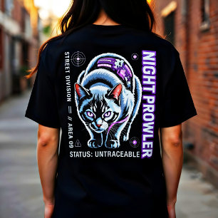 Cyberpunk Kat Streetwear Cadeau voor Gamers Tri-Blend Shirt