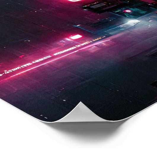 Cyberpunk kerstboom poster (Hoek)