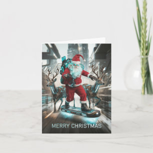 Cyberpunk Kerstman Kaart