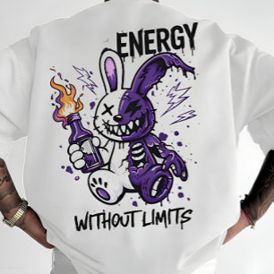 Cyberpunk Konijn Grafiek - Energie Zonder Grenzen T-shirt