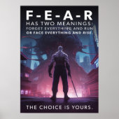 Cyberpunk - Krijger, Gym, Workout, Succes Poster (Voorkant)