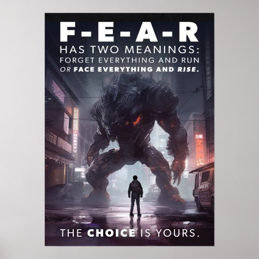 Cyberpunk - Krijger, Gym, Workout, Succes Poster (Voorkant)