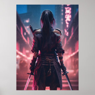 Cyberpunk - Krijger, Gym, Workout, Succes Poster