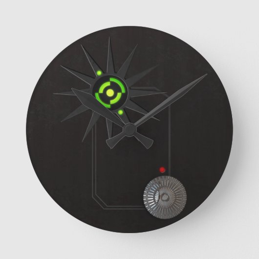 Cyberpunk led-wandklok ronde klok (Voorkant)