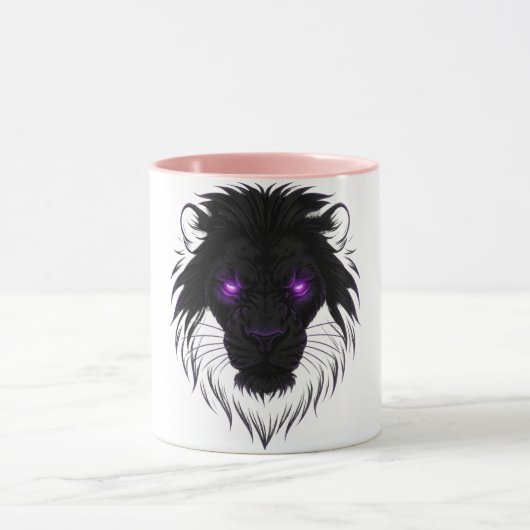 Cyberpunk Lion Mok – Bold & Futuristic Coffee Cup (Midden)