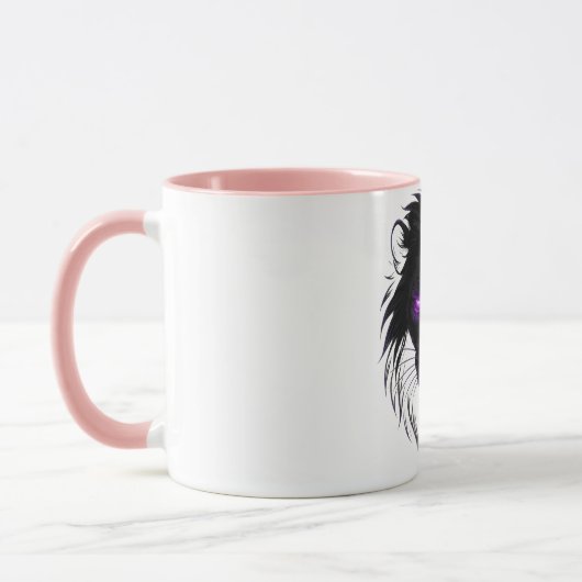 Cyberpunk Lion Mok – Bold & Futuristic Coffee Cup (Links)