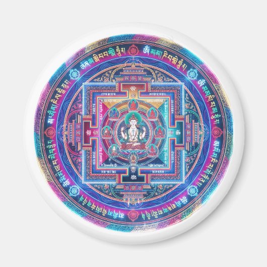 Cyberpunk Mandala Magneet (Voorkant)