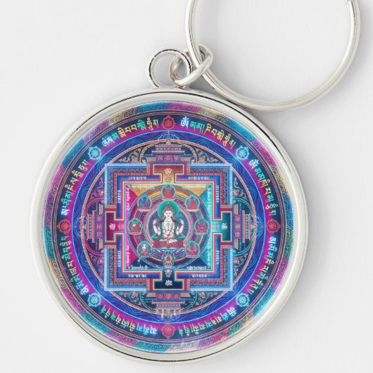 Cyberpunk Mandala Sleutelhanger (Voorkant)