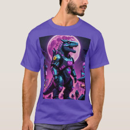 Cyberpunk Mecha Dino Moonlight T-shirt