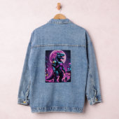 Cyberpunk Mecha Dino Moonlight T-shirt Denim Jacket (Hangar)