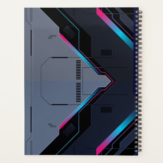 Cyberpunk Mecha-pantser | Gepersonaliseerde Gamer- Planner (Achterkant)