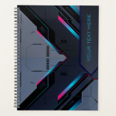 Cyberpunk Mecha-pantser | Gepersonaliseerde Gamer- Planner (Voorkant)