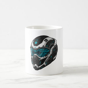 Cyberpunk Mecha Piloot Sci-Fi Gamer Grafische Hood Koffiemok