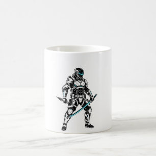 Cyberpunk Mecha Shinobi Futuristische Cyber Ninja Koffiemok