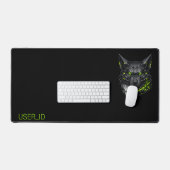 Cyberpunk Mecha Wolf Aangepaste Gebruikers-ID Grot Bureaumat (Keyboard & Muis)