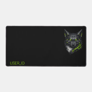 Cyberpunk Mecha Wolf Aangepaste Gebruikers-ID Grot Bureaumat