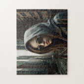 Cyberpunk Meisje Hoodie Dystopian Legpuzzel (Verticaal)