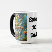 Cyberpunk meisje op paddenstoel magische mok (Voorkant links)