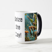 Cyberpunk meisje op paddenstoel magische mok (Voorkant rechts)