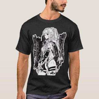 Cyberpunk meisjesstijl t-shirt