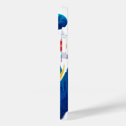 Cyberpunk Moon Rabbit - Midherfstfestival Case-Mate iPhone Case (Achterkant / Links)