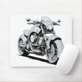 Cyberpunk Motorcycle Ink Tekening Mousepad Muismat (Met muis)