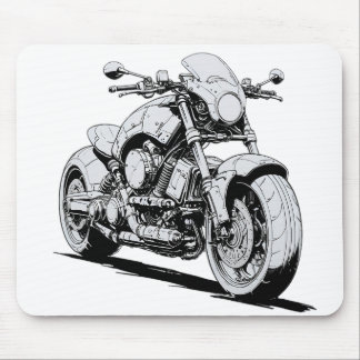Cyberpunk Motorcycle Ink Tekening Mousepad Muismat