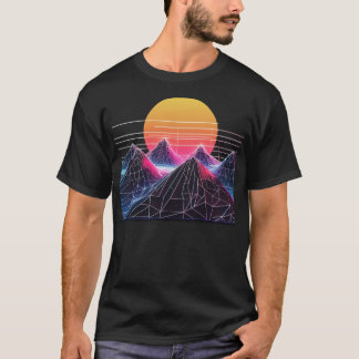 Cyberpunk Mountain, Buiten wandelen bergen T-shirt