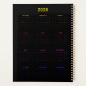Cyberpunk Mus in Neon Stadslandschap Planner (Achterkant)