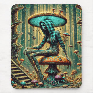 Cyberpunk Mushroom Skelly Mousepad Muismat