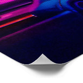 Cyberpunk Neo Tokyo Synthwave Street Sci-Fi Poster (Hoek)