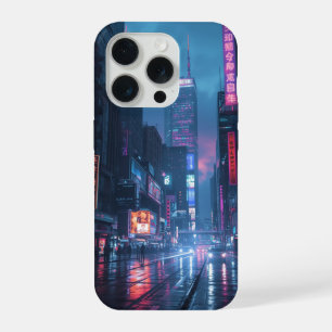 Cyberpunk Neon City telefoonhoesje iPhone 15 Pro Case