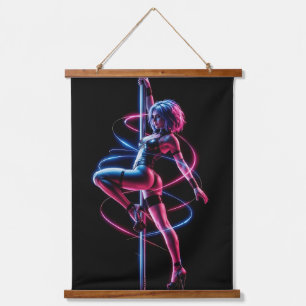 Cyberpunk Neon Danser Wandtapijt Hangend Wandkleed