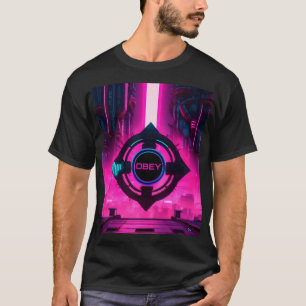 Cyberpunk Neon Dystopische Sci-Fi Stad T-shirt