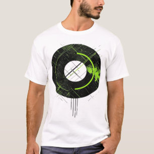 Cyberpunk Neon Groen Geometrisch Glitch Techwear T-shirt
