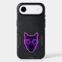 Cyberpunk Neon Kat Case - Futuristische Esthetiek 